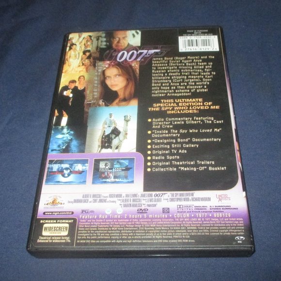 007 The Spy Who Loved Me (from 1977) (DVD, 2000) Roger Moore - Picture 3 of 3
